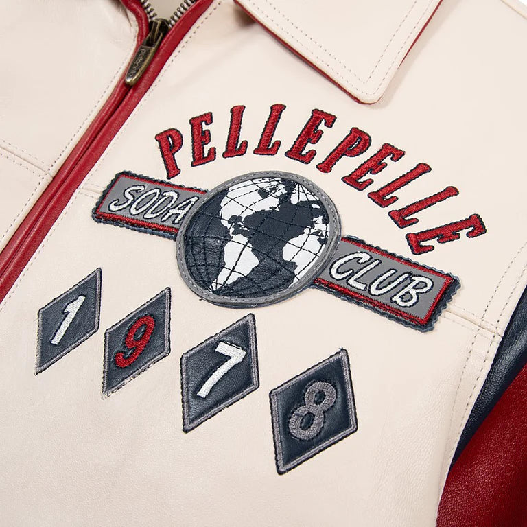 World Famous Soda Club Jacket | Ivory/Cabernet/Navy