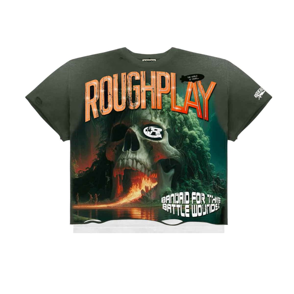 RoughPlay🩹Island T-Shirt (OLIVE)