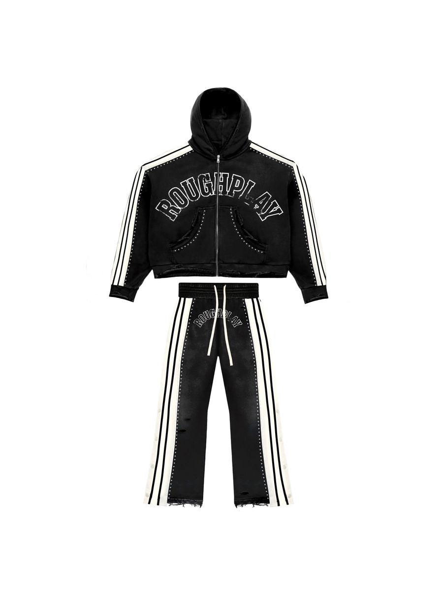 RoughPlay🩹Stripe Sweatsuit (BLACK)