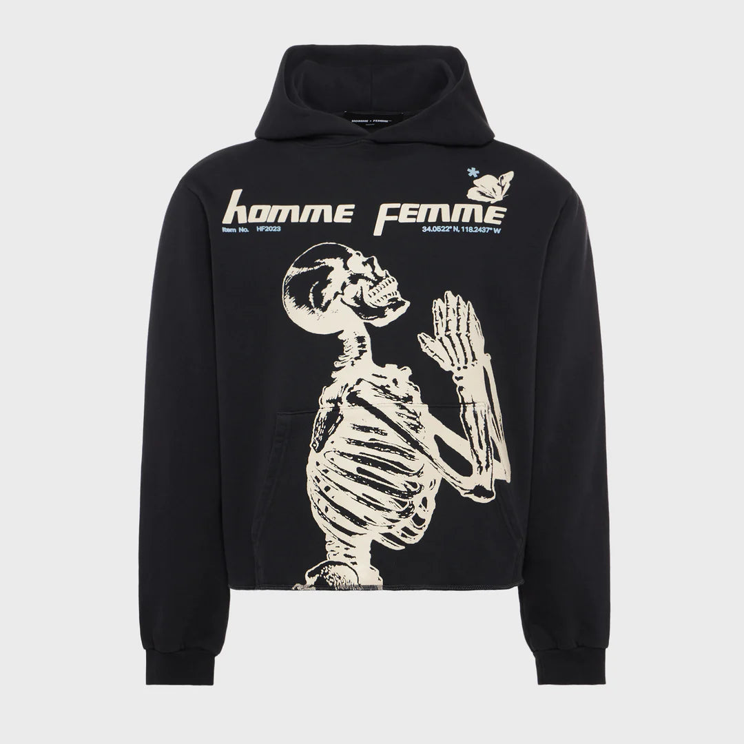 SKELETON HOODIE GREY