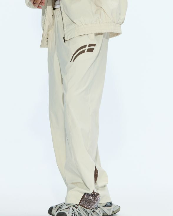 Cream / Coffee "Astral" windbreaker pants