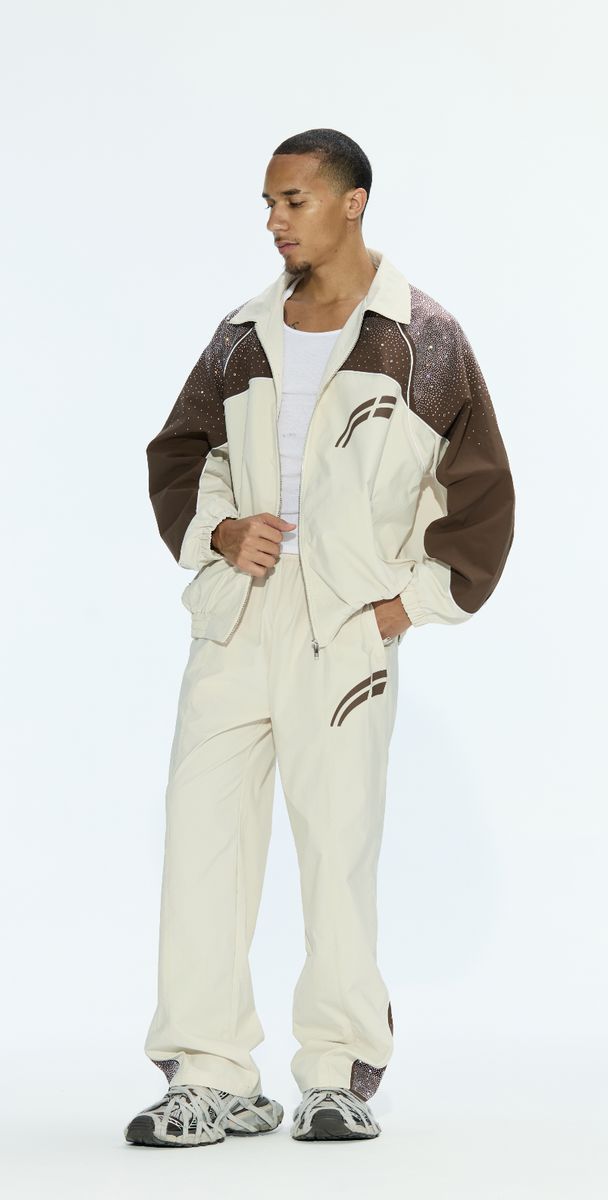 Cream / Coffee "Astral" windbreaker