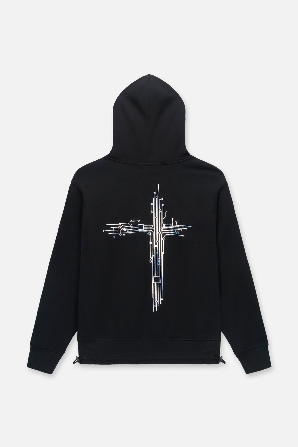 JORDAN OVERSIZED HOODIE | BLACK CIRCUIT CROSS