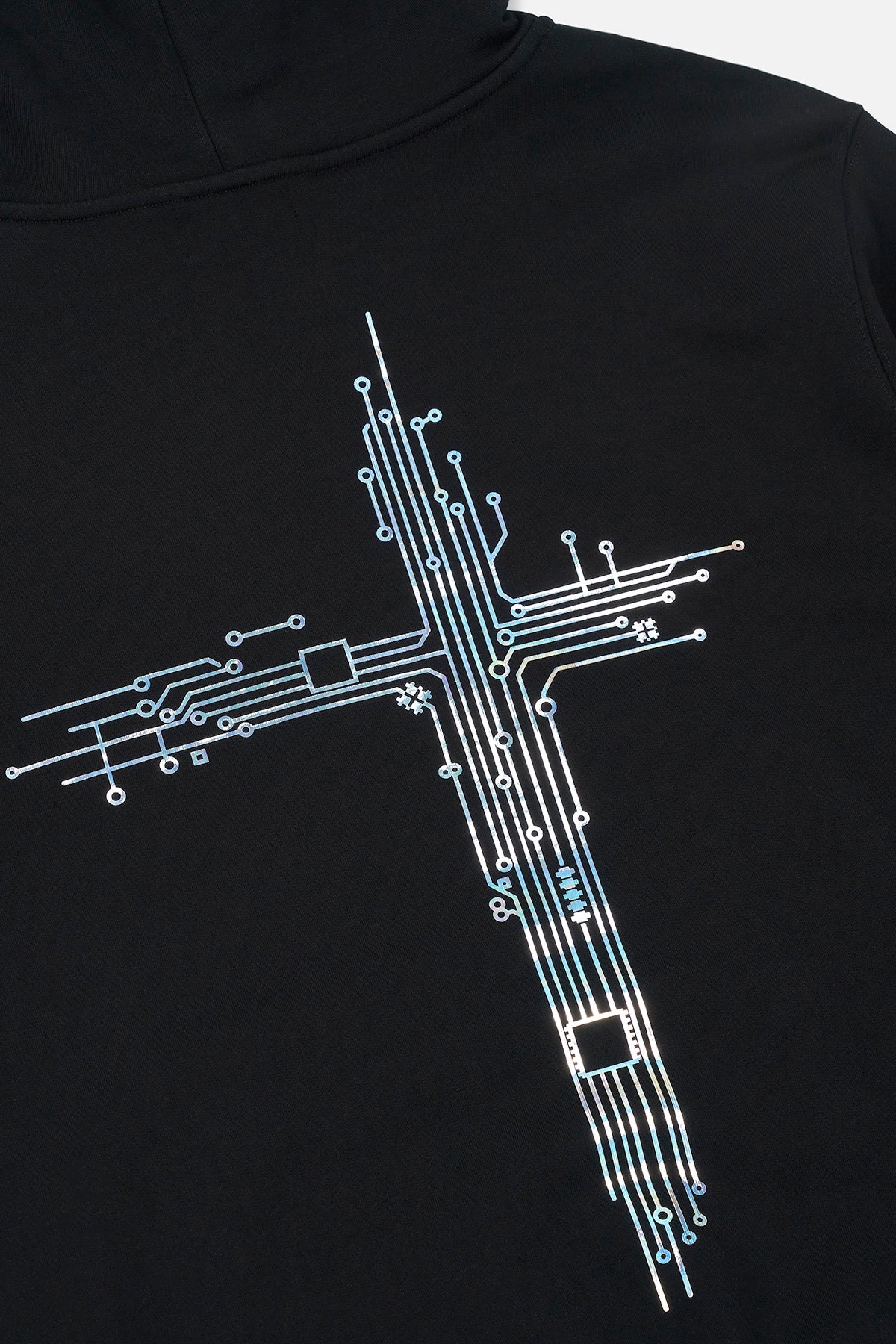 JORDAN OVERSIZED HOODIE | BLACK CIRCUIT CROSS