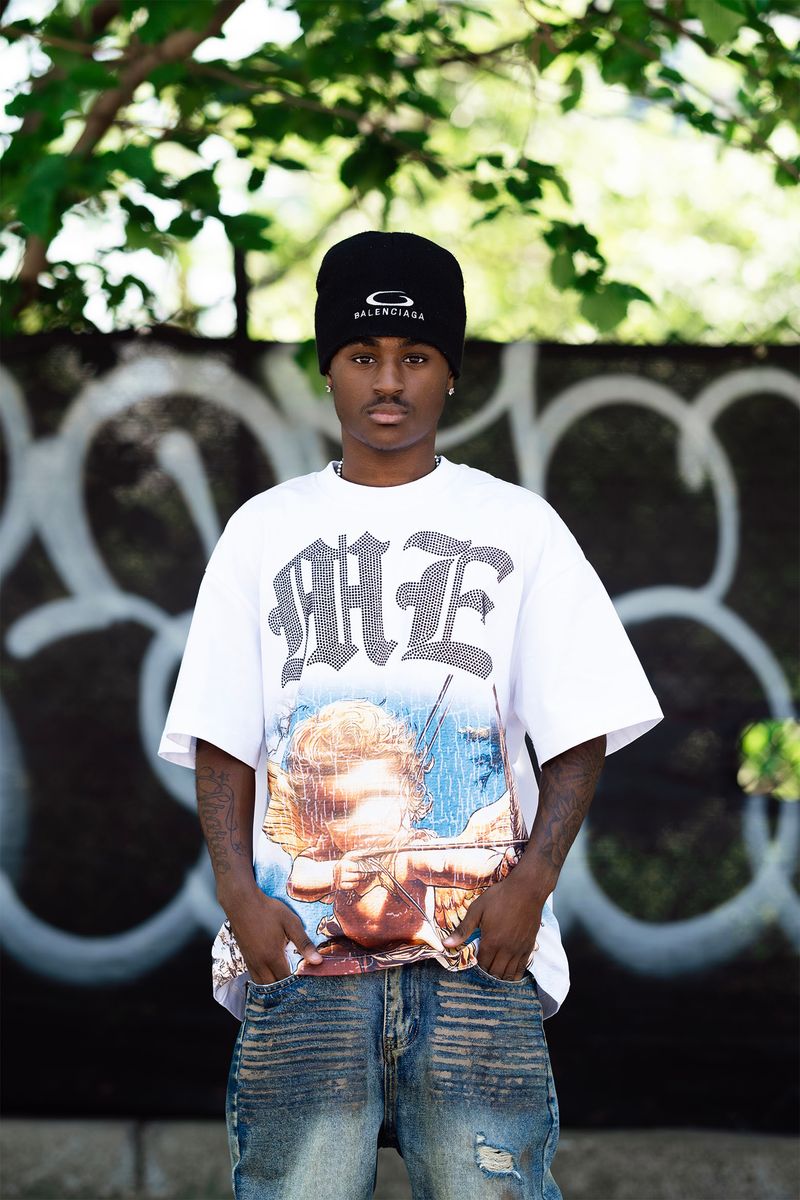 White Angel Rhinestone Tee