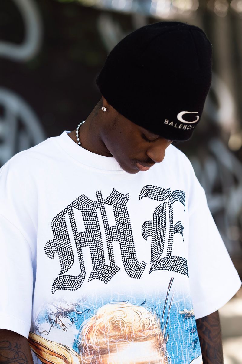 White Angel Rhinestone Tee