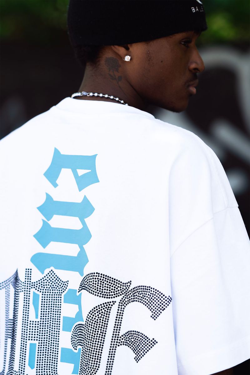 White Angel Rhinestone Tee