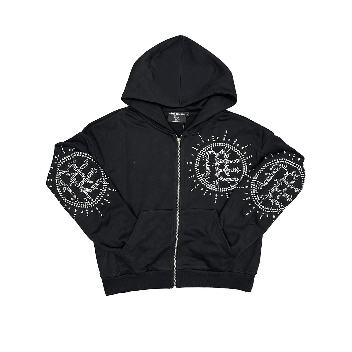 Eclipse’ Black Rhinestone Hoodie