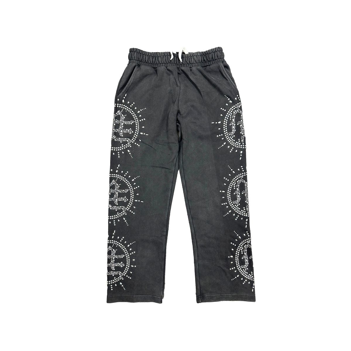 Eclipse’ Grey Acid Wash Rhinestone Sweats