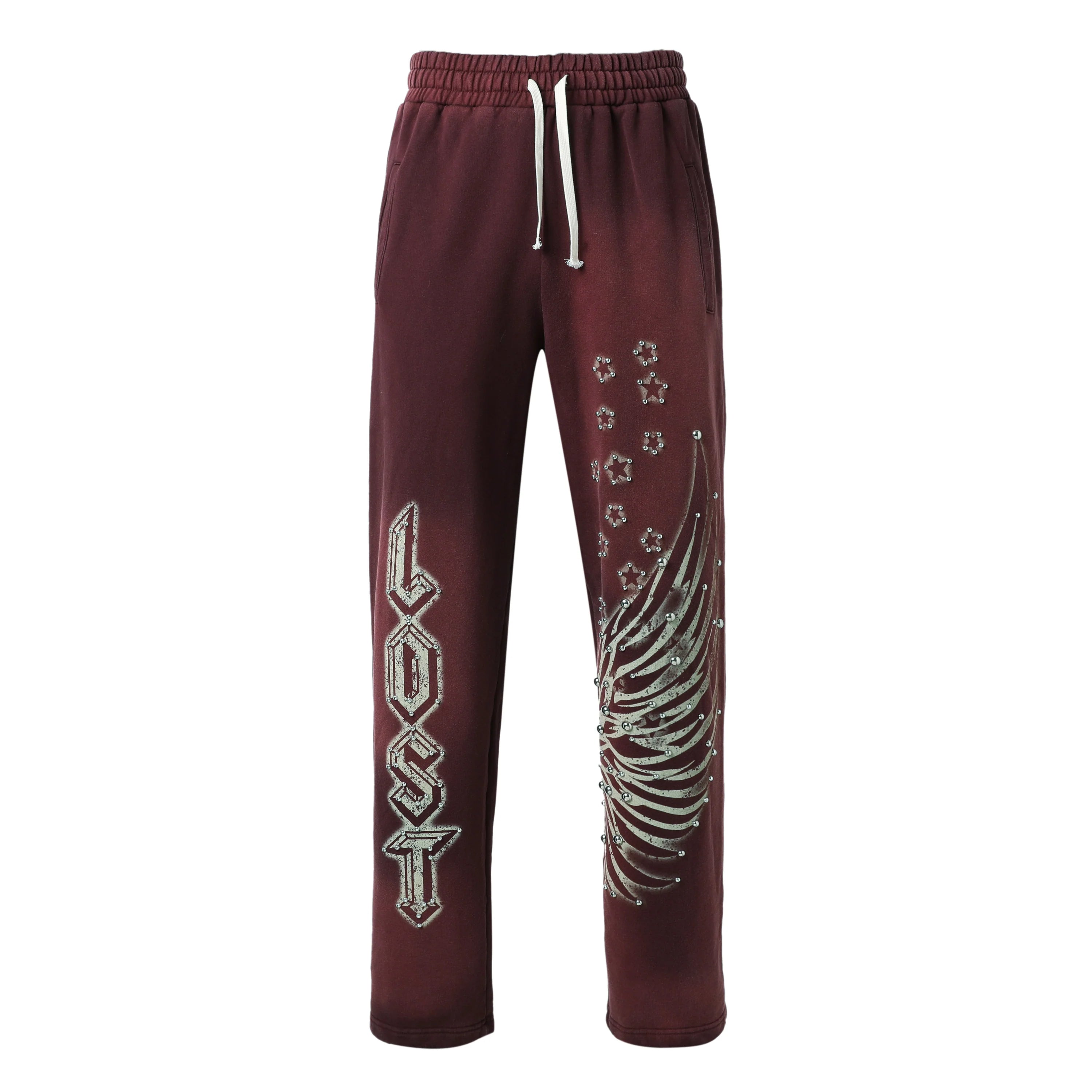Men's Burgundy Sweatpants