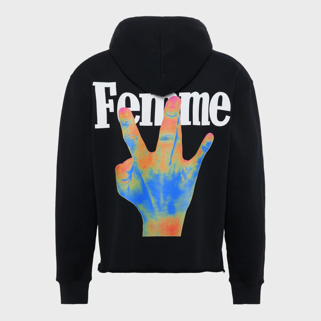 TWISTED FINGERS INFRARED HOODIE BLACK