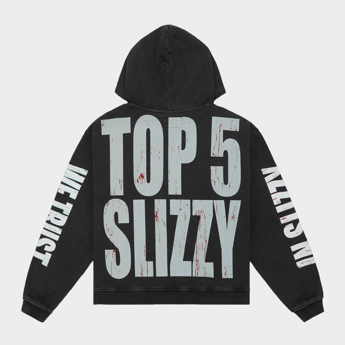 Top 5 Slizzy VVS Hoodie (Black Wash) BOOM