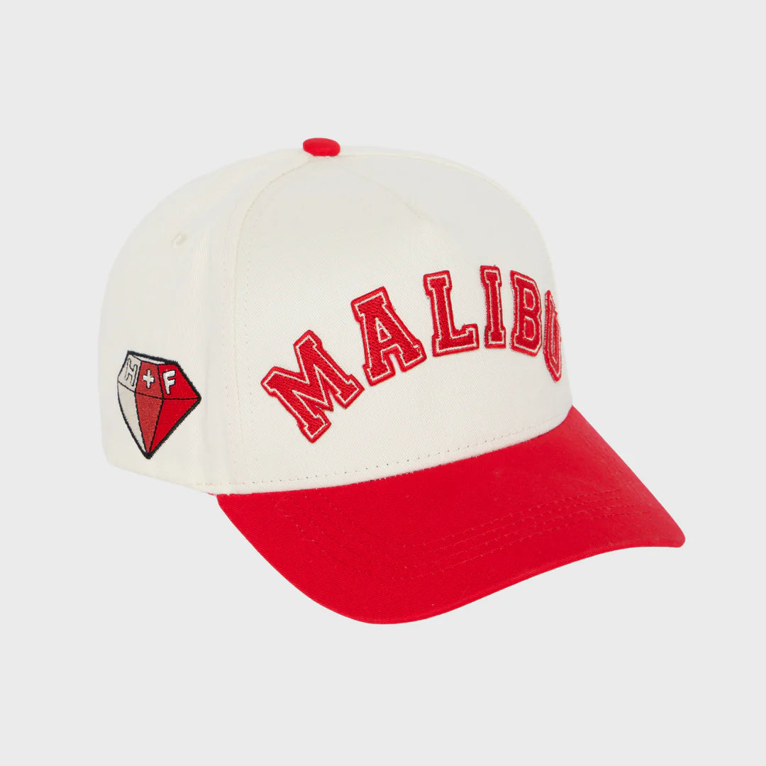 MALIBU LEATHER STRAP BACK RED