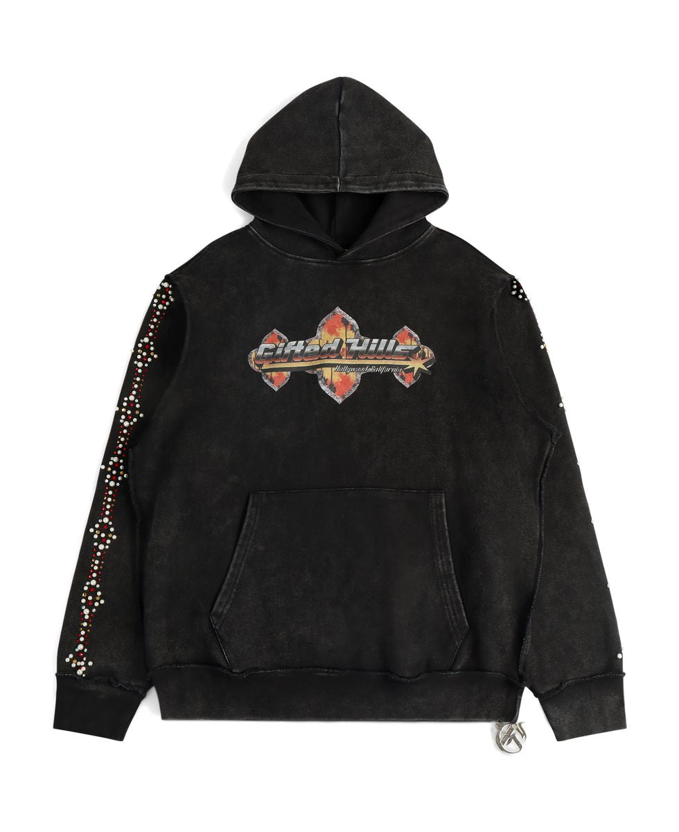 FLAME TOURS BLK HOODY