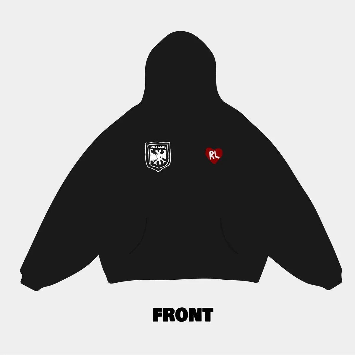 "RL VULTURES JERSEY" HOODIE - BLACK