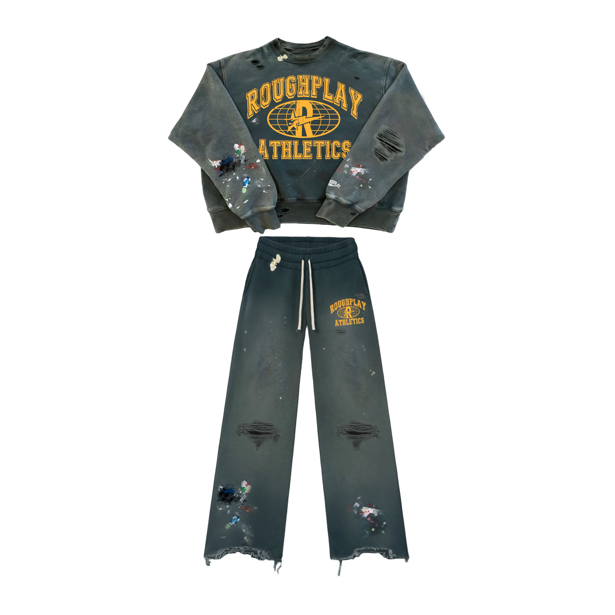 GREEN CREW NECK SET