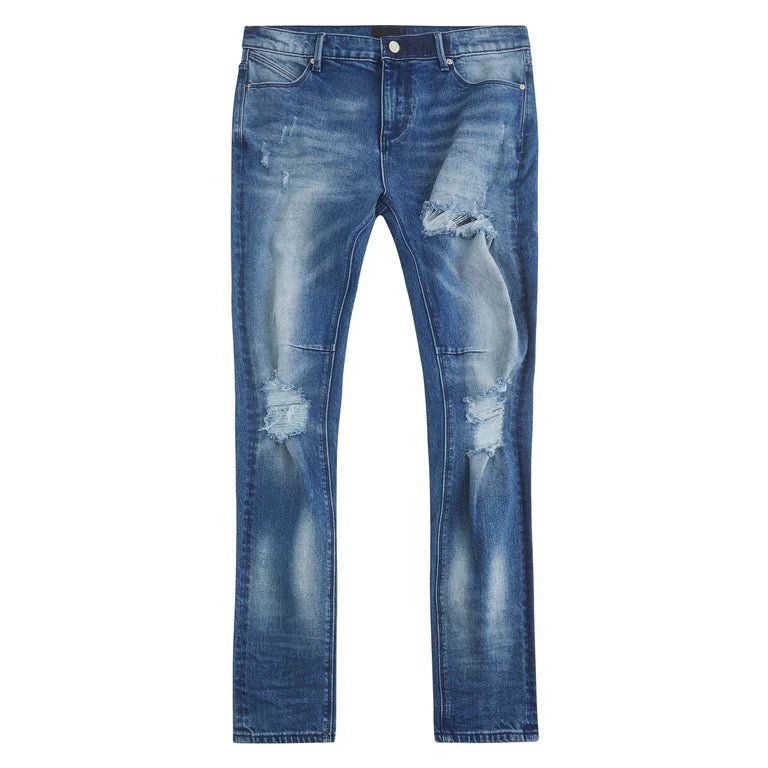 Clayton Medium Wash Distressed Denim