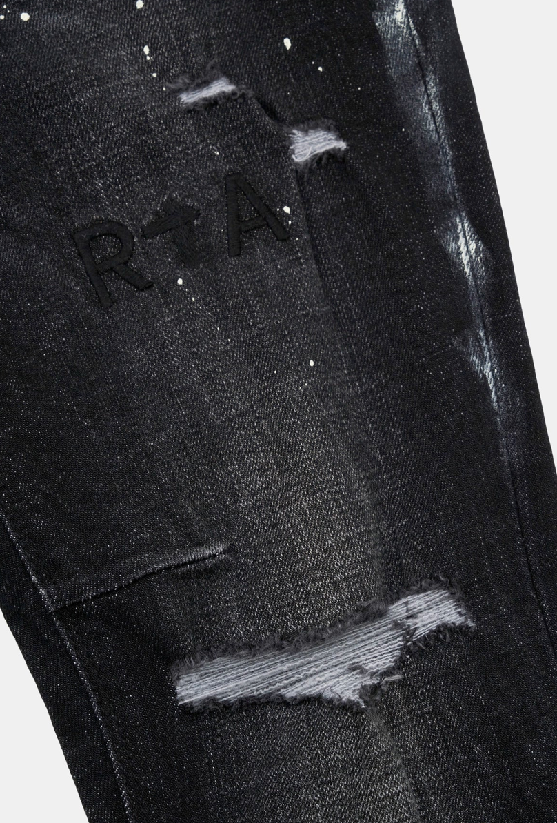 CLAYTON SKINNY JEAN | DISTRESSED CHARCOAL PAINT