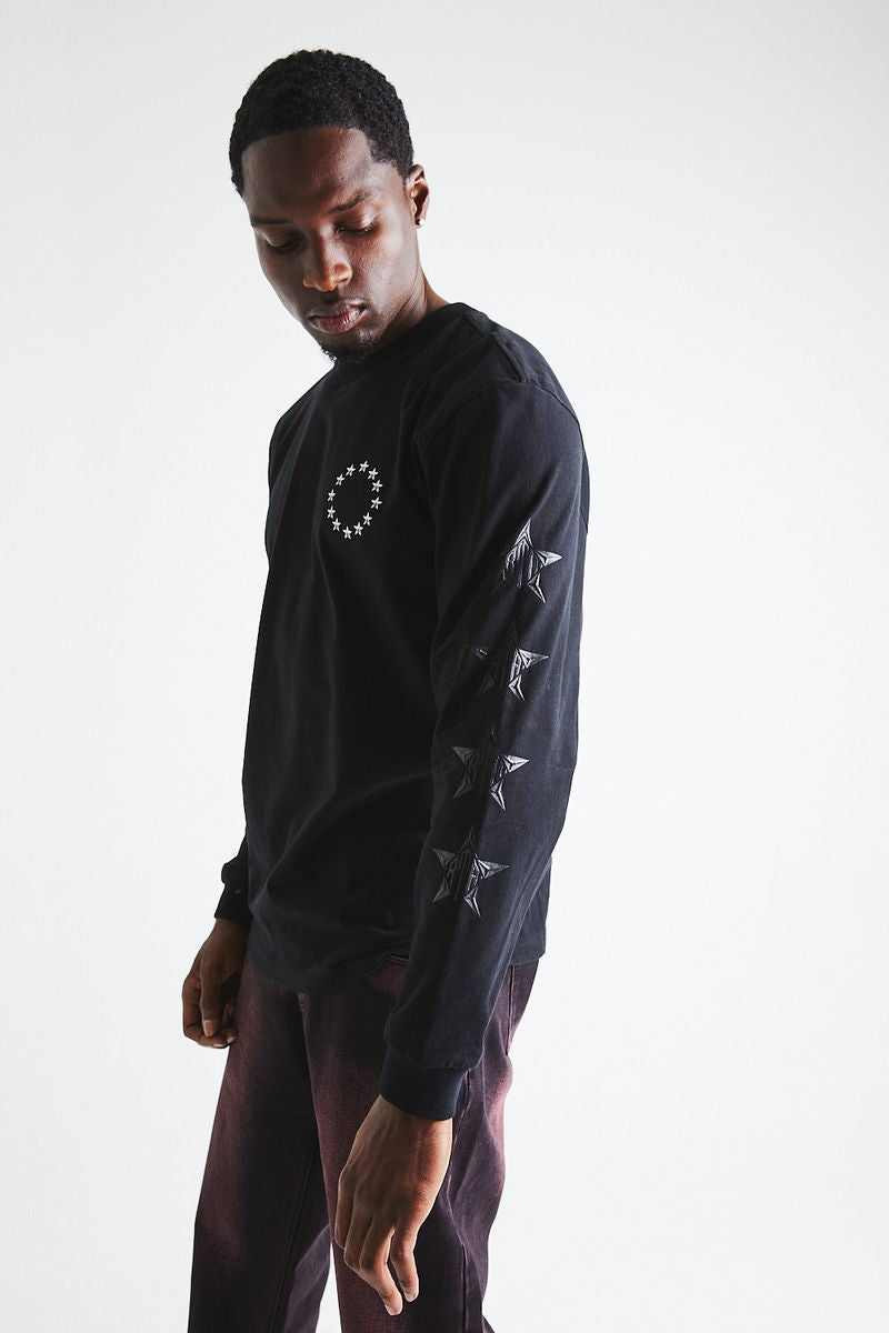 LAWRENCE LONG SLEEVE TEE | BLACK ON BLACK CHERRIES