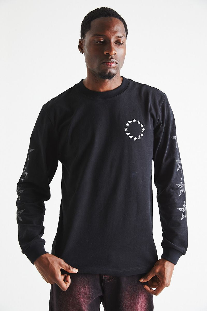 LAWRENCE LONG SLEEVE TEE | BLACK ON BLACK CHERRIES