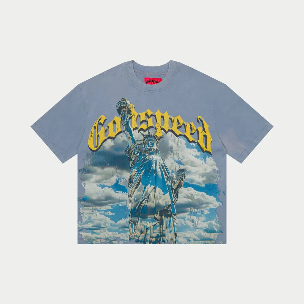 Chrome Liberty🗽T-Shirt (Sky blue)