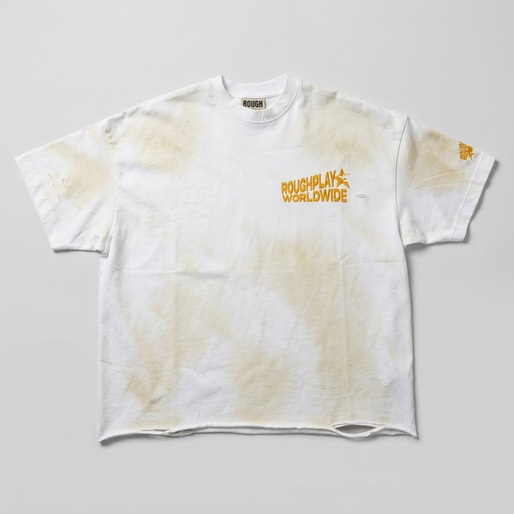 WORLDWIDE T-SHIRT DIRTY WHITE YELLOW