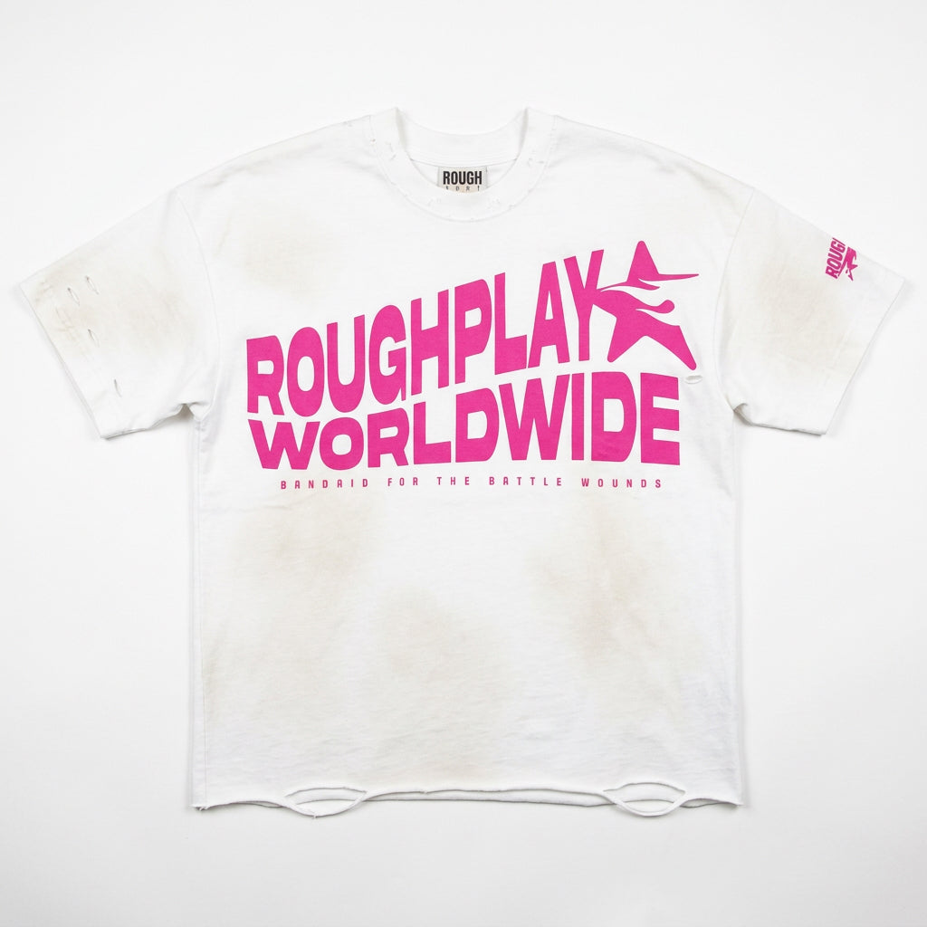 WORLDWIDE T-SHIRTR WHITE PINK